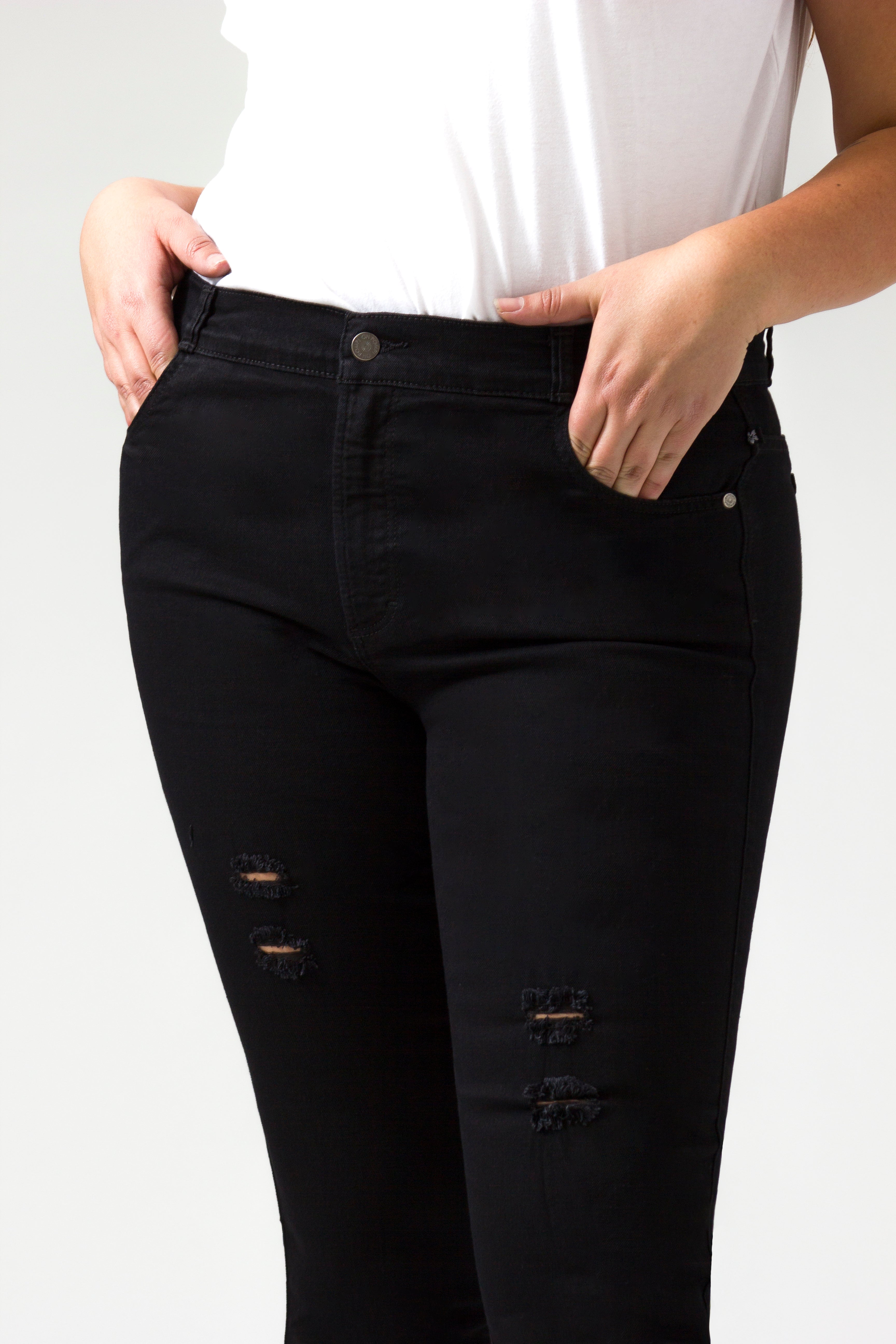 OHPOMP!® Curvy Cintura Alta Skinny Jeans OPE1466