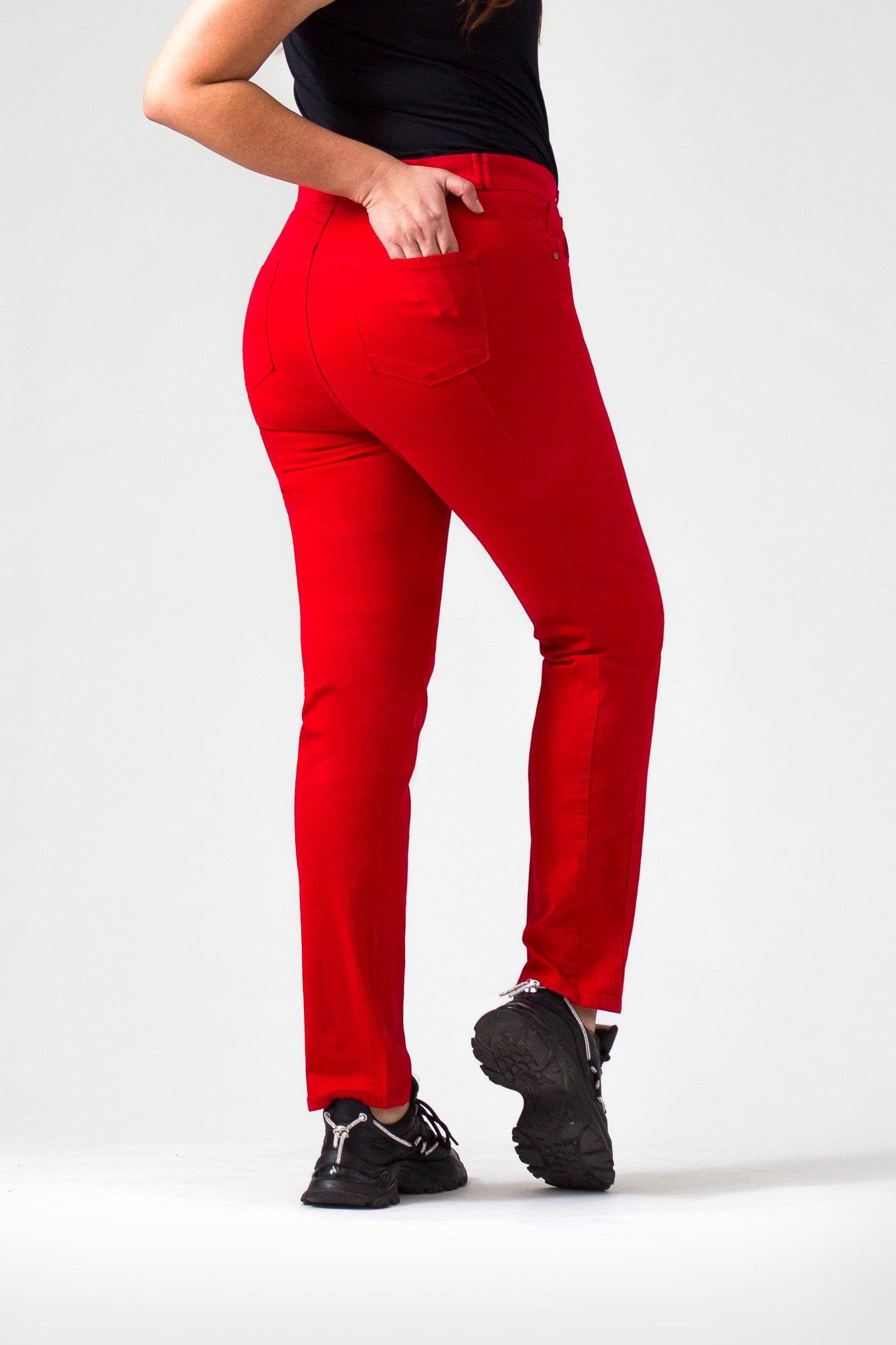 OHPOMP!® Curvy Cintura Alta Tubo Rojo T027