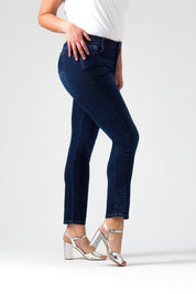 Essentials, Curvy Cintura Alta Straight Jeans Índigo OPE1006