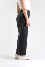 OHPOMP!® Cintura Alta Wide Leg Efecto Piel
