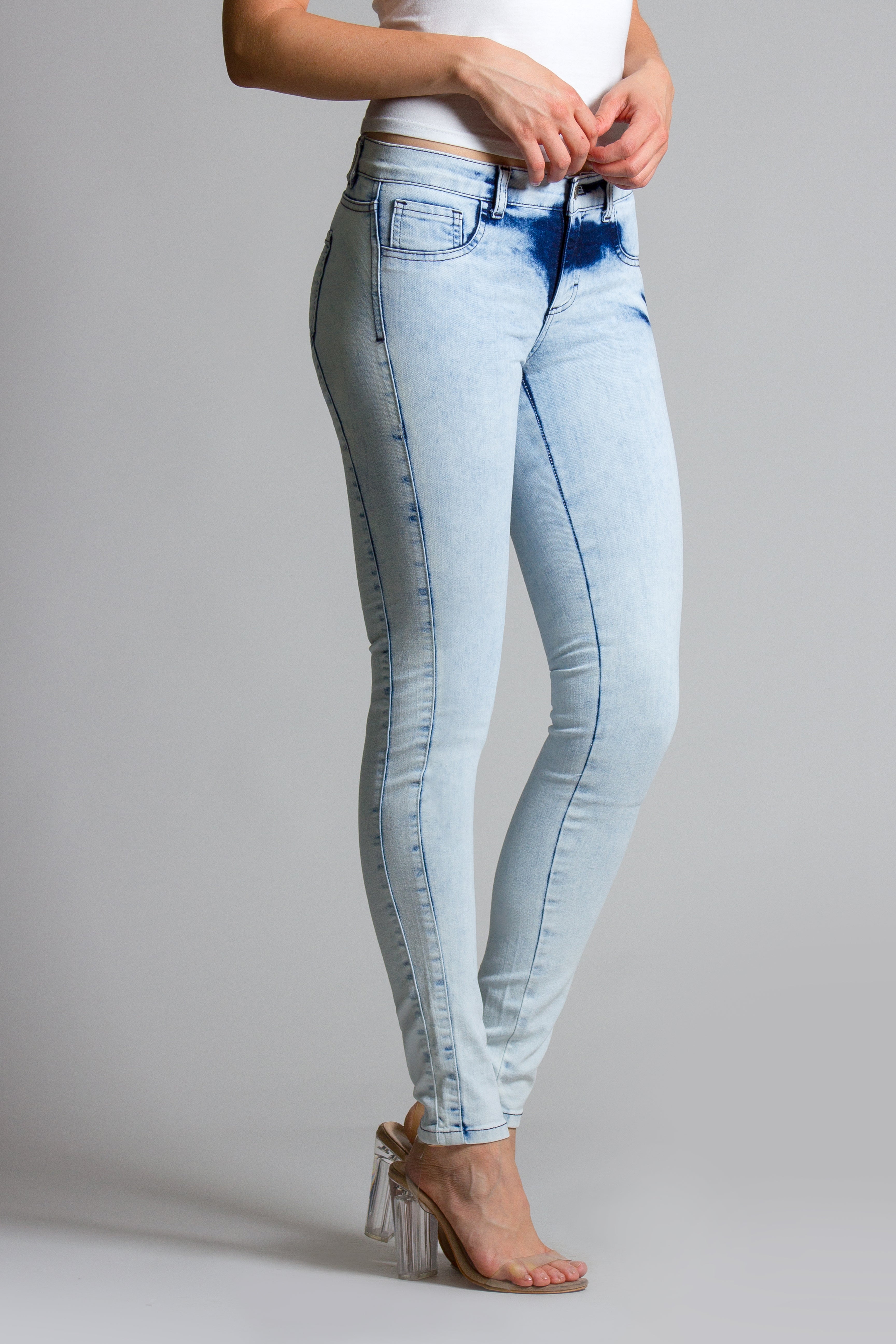 OHPOMP!® Cintura Media Super Skinny Jeans S008