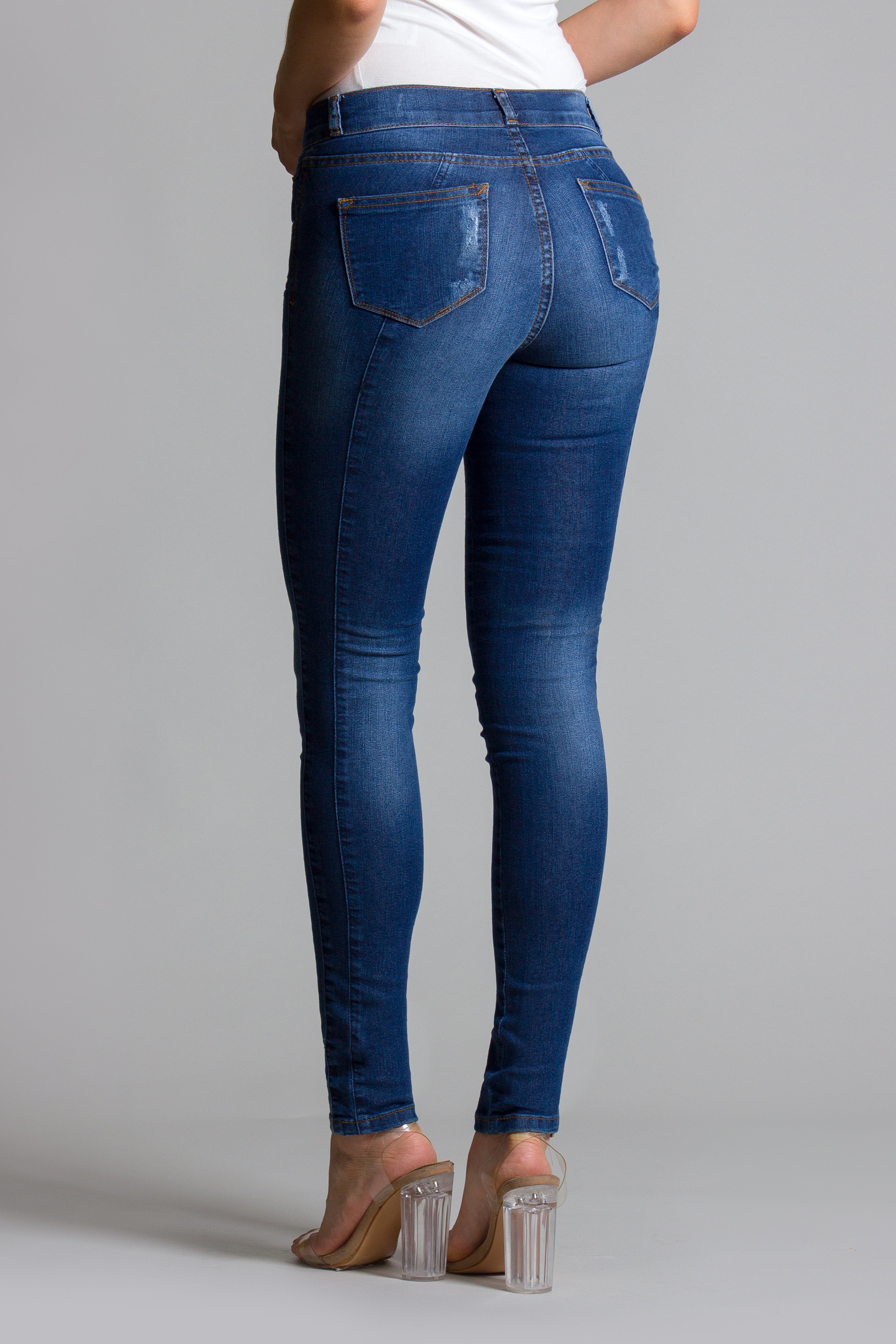 OHPOMP!® Cintura Media Super Skinny Jeans S056