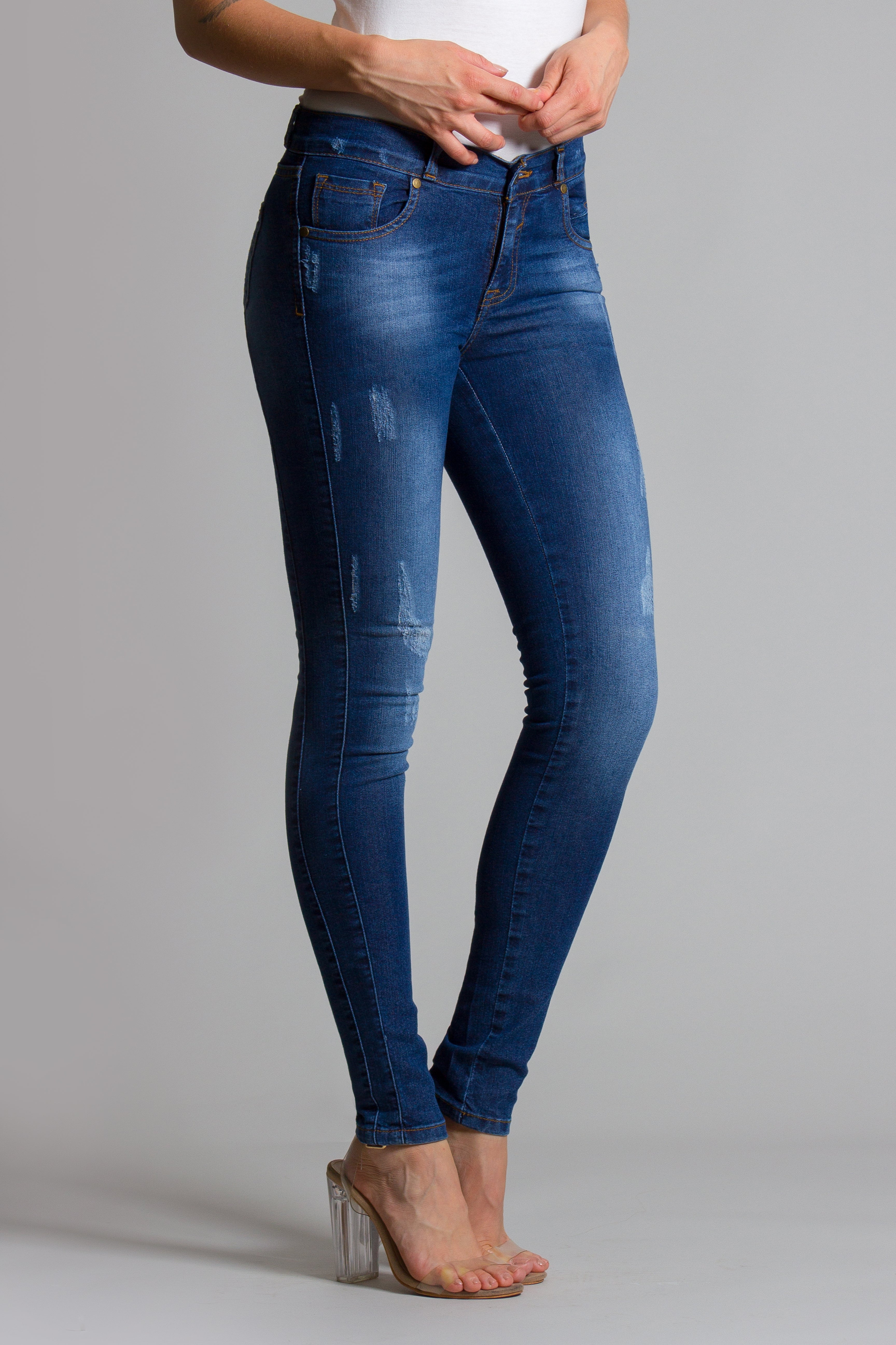 OHPOMP!® Cintura Media Super Skinny Jeans S056