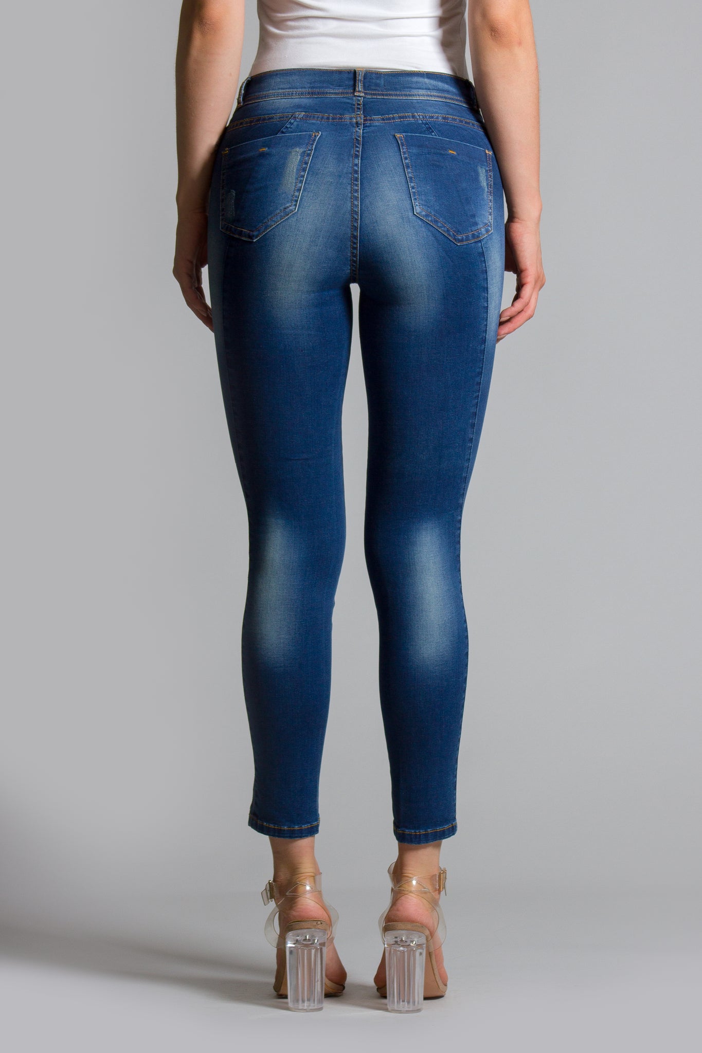OHPOMP!® Cintura Media Skinny Jeans D1224