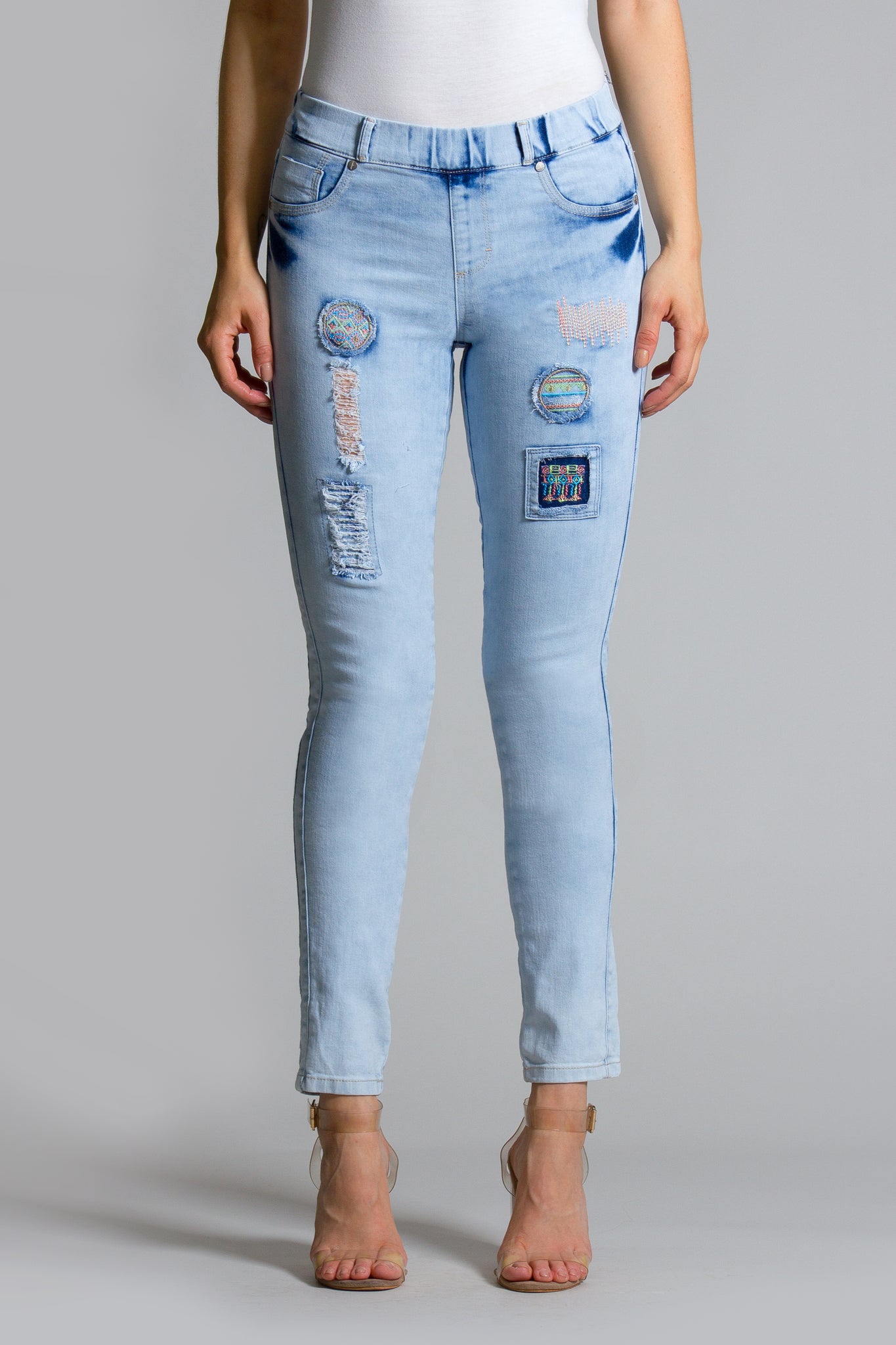 OHPOMP!® Cintura Media Super Skinny Jeans D1115