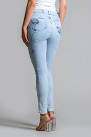 OHPOMP!® Cintura Media Super Skinny Jeans D1115